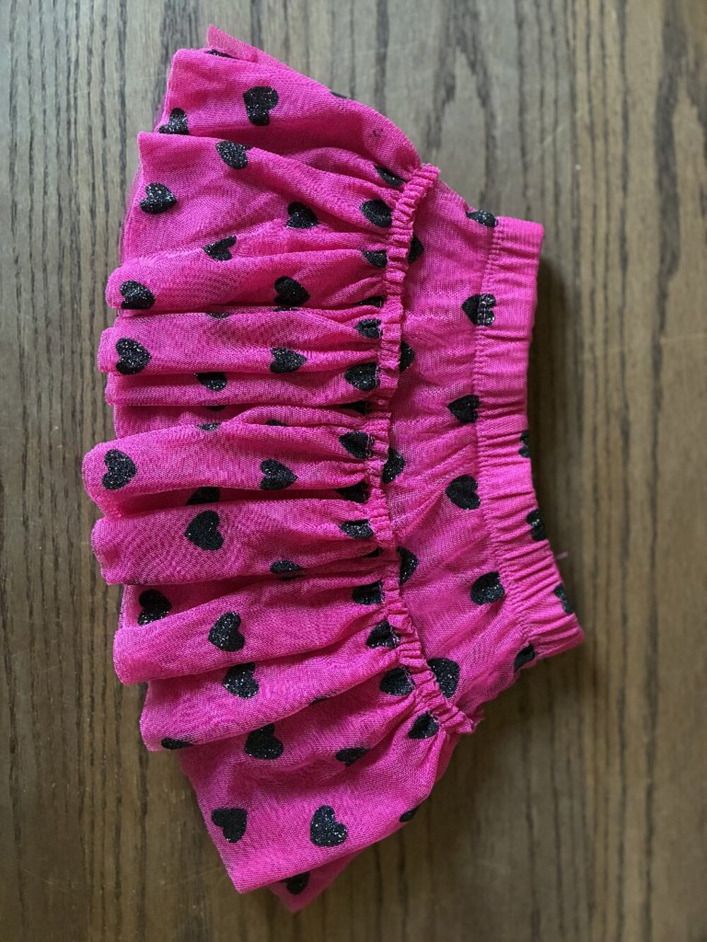 Juicy Couture Pink Skort with Black Hearts; 12 Months; Pink Shorts Underneath